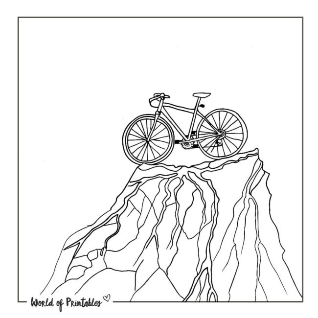 Mountain and Bike Tattoo Designs