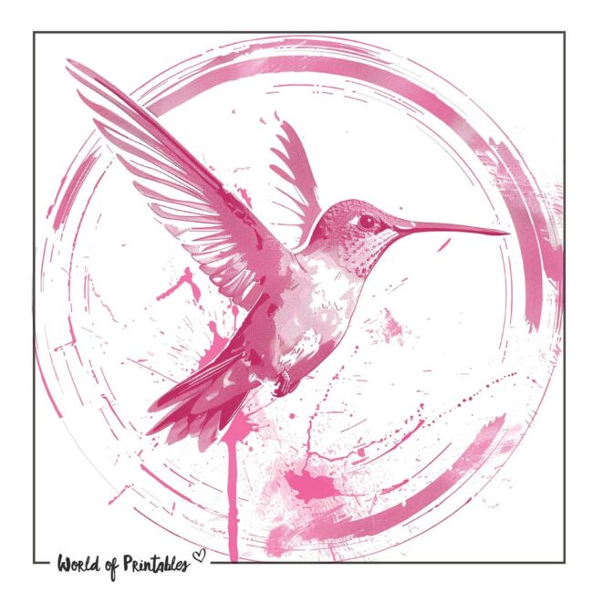 Pink Colibri Bird Tattoo Designs