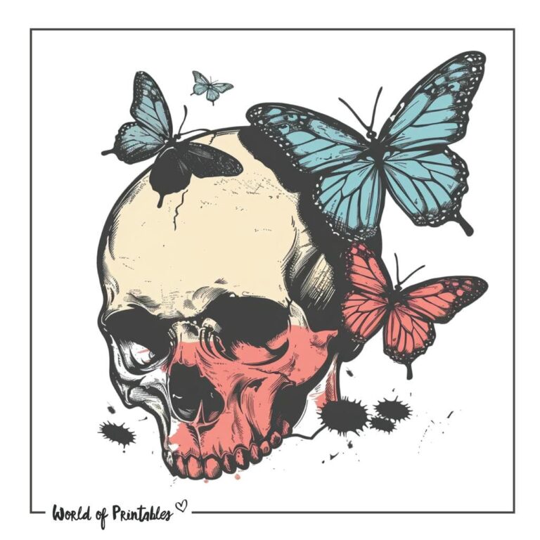 Butterfly and Skull Tattoo Designs - 85+ Printable Designs & Ideas ...