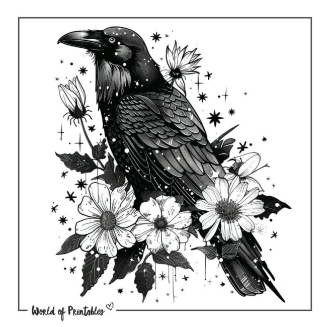 Raven Tattoo Designs For Women