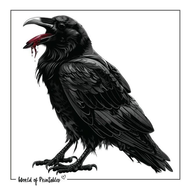 Realistic Raven Tattoo Designs