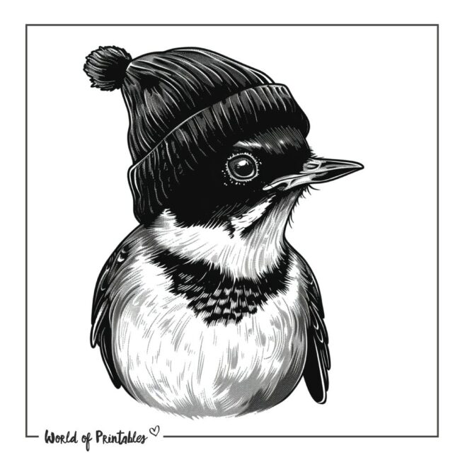 Robin Wearing a Hat Tattoo Designs