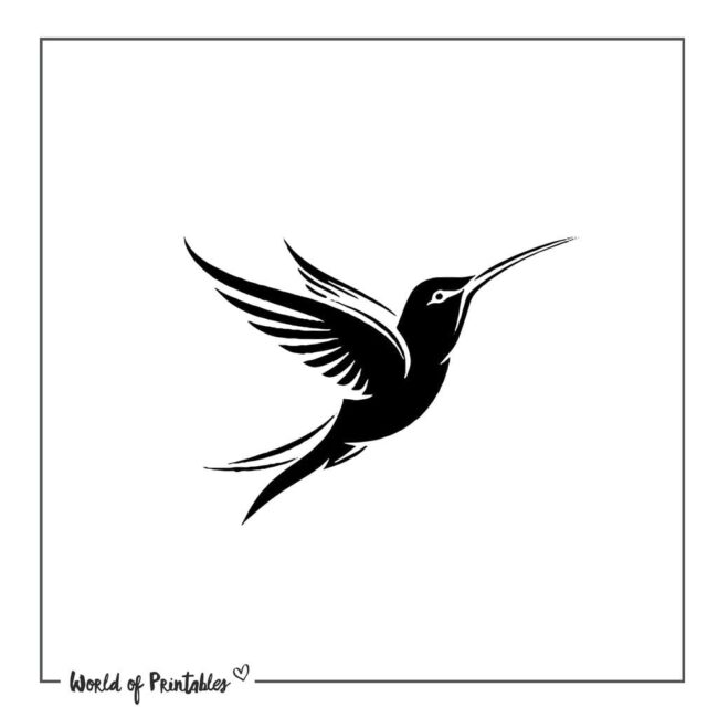 Silhouette Colibri Bird Tattoo Designs