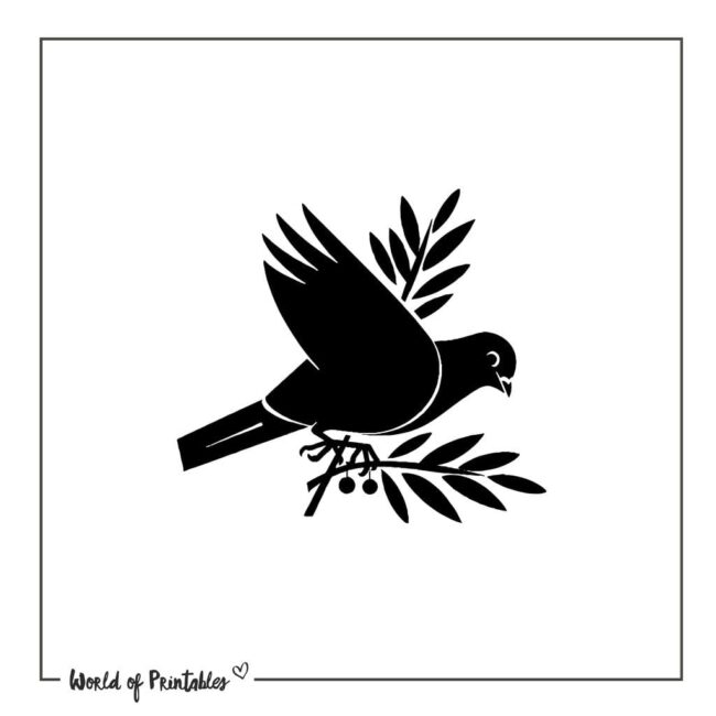 Silhouette Dove Tattoo Designs