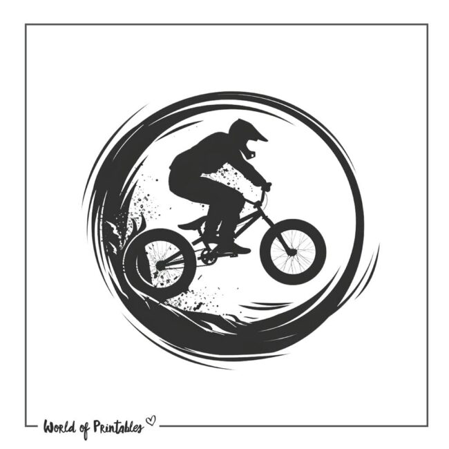 Simple Mountain Bike Tattoo Designs