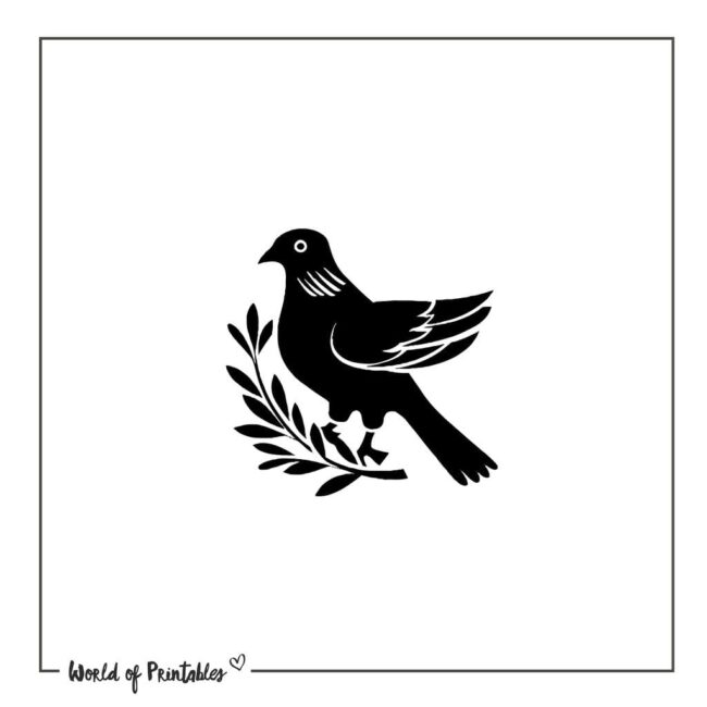 Simple Silhouette Dove Tattoo Designs