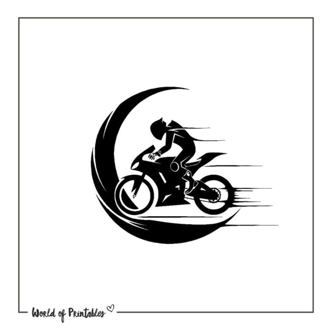 Speeding Bike Tattoo Designs
