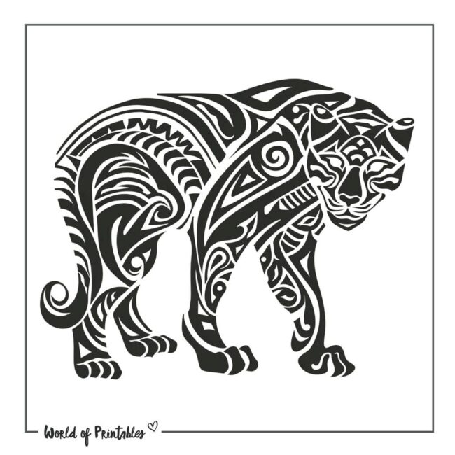 Tribal Black Jaguar Tattoo Designs
