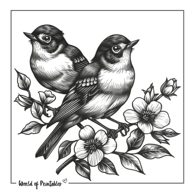 Two Robins Tattoo Designs