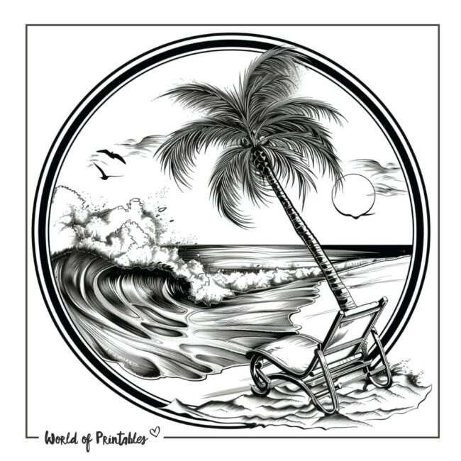 Waves and Beach Tattoo Designs