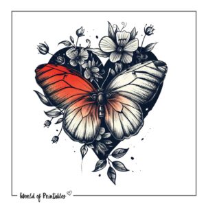 Butterfly and Heart Tattoo Designs - 60+ Printable Designs & Ideas ...