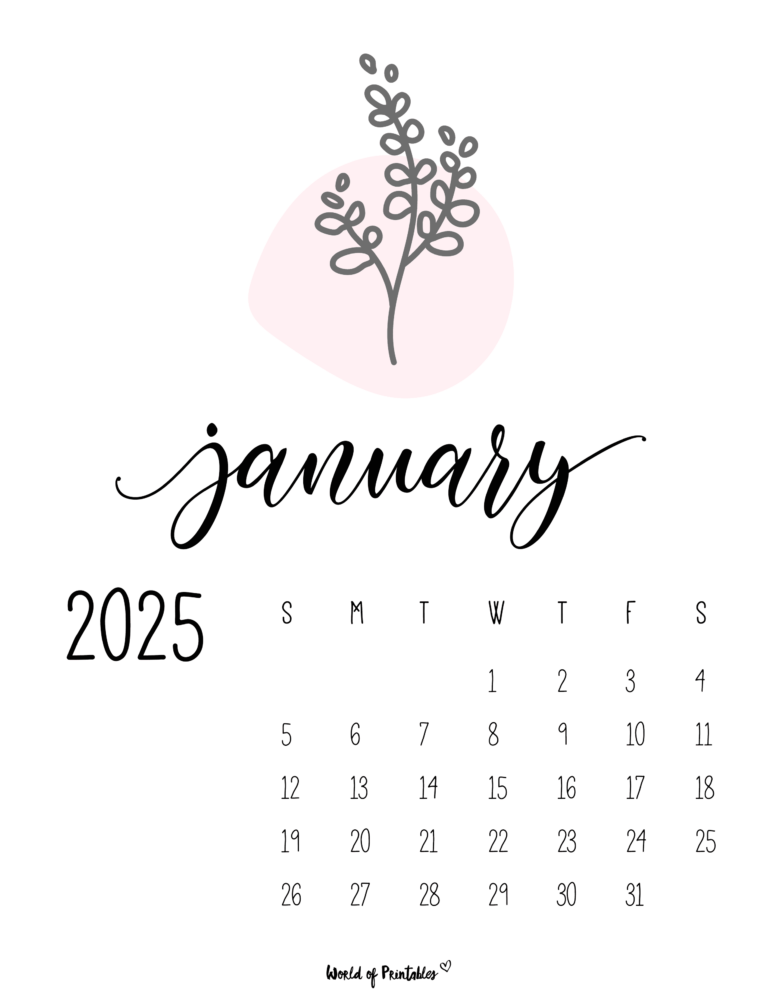 Free Printable Calendars For 2021 & 2022 - World of Printables