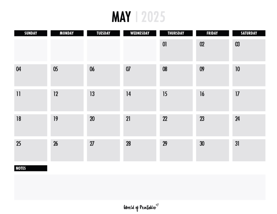 May 2025 Calendars | 100+ Best - World of Printables