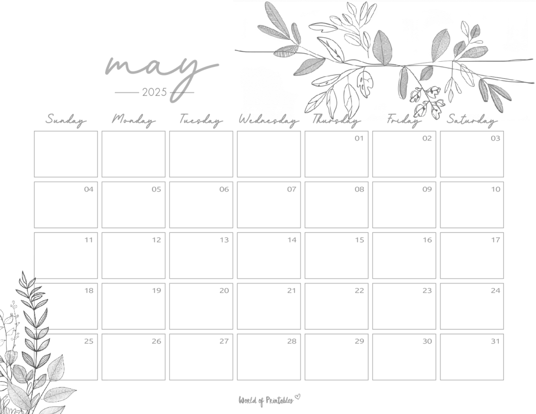 May 2025 Calendars | 100+ Best - World of Printables