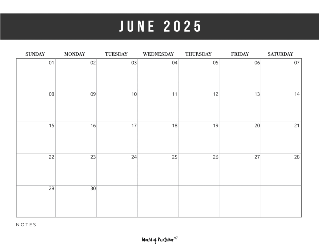 Free Printable June 2025 Calendars | 100+ Best