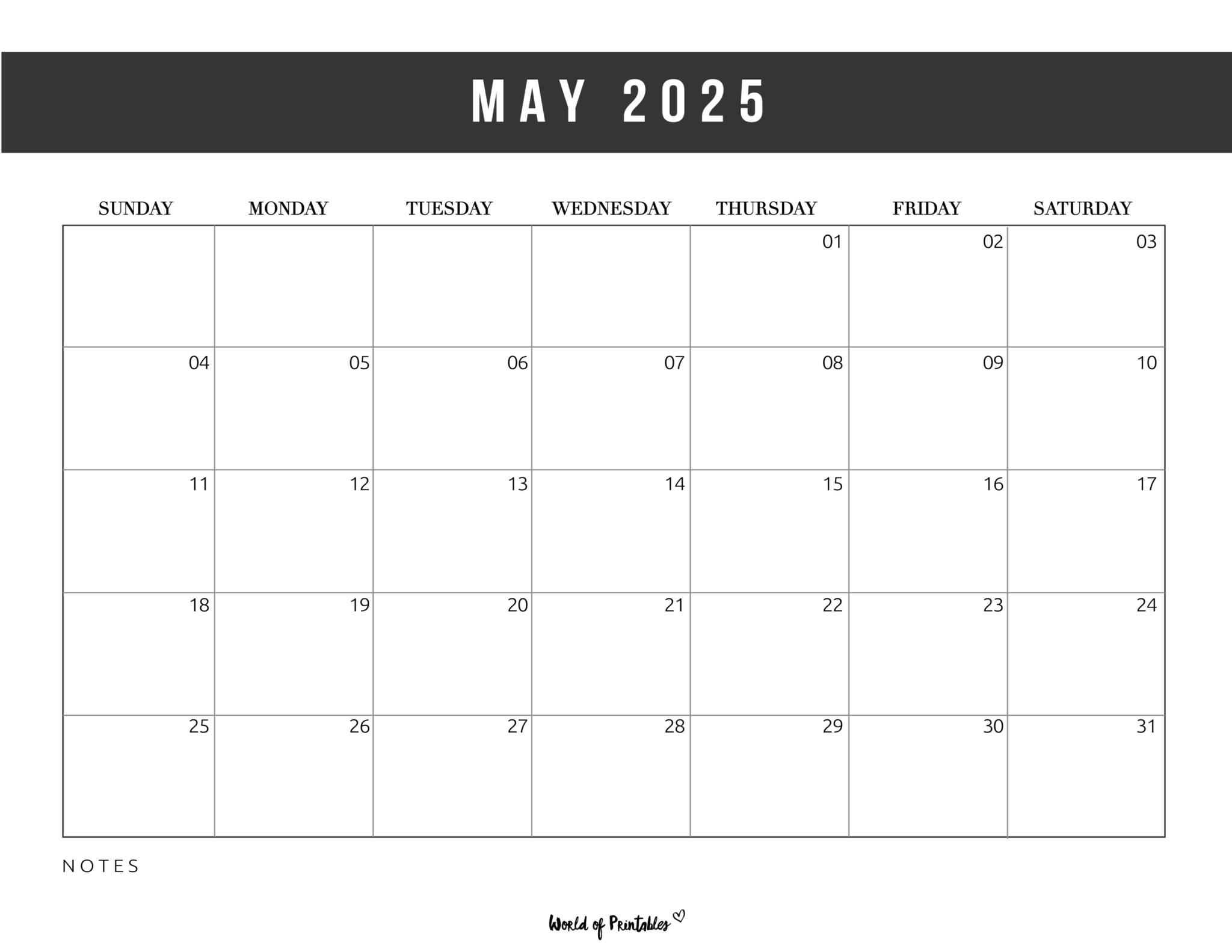 May 2025 Calendars | 100+ Best - World of Printables