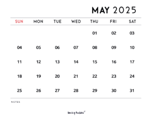 May 2025 Calendars | 100+ Best - World of Printables