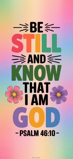 Be Still, And Know That I am God Christian wallpapers with Bible symbols