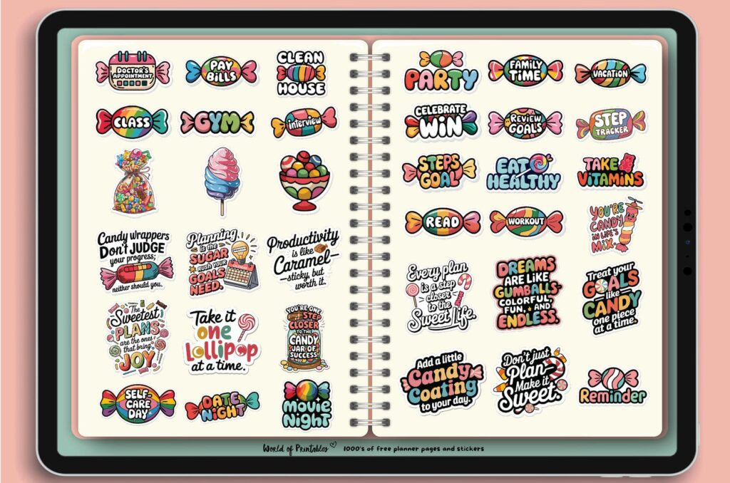 Candy Notes Sticker Pack example