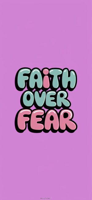 Faith Over Fear Purple Christian wallpapers
