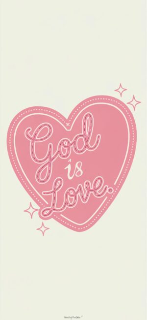 God is Love Faith Quote Background