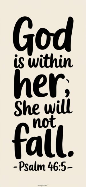 God is Within Her She Will Not Fall Christian wallpapers