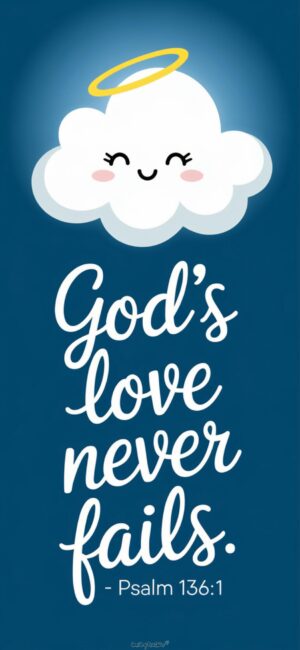 God's Love Never Fails Inspirational nature-based Christian wallpapers