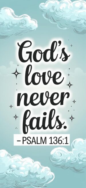 Gods love never fails Christian Wallpaper
