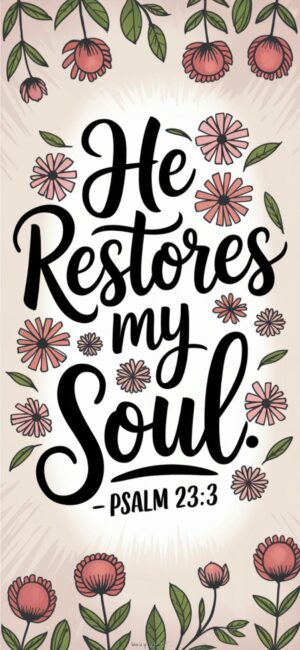 He Restores My Soul Encouraging Bible quotes
