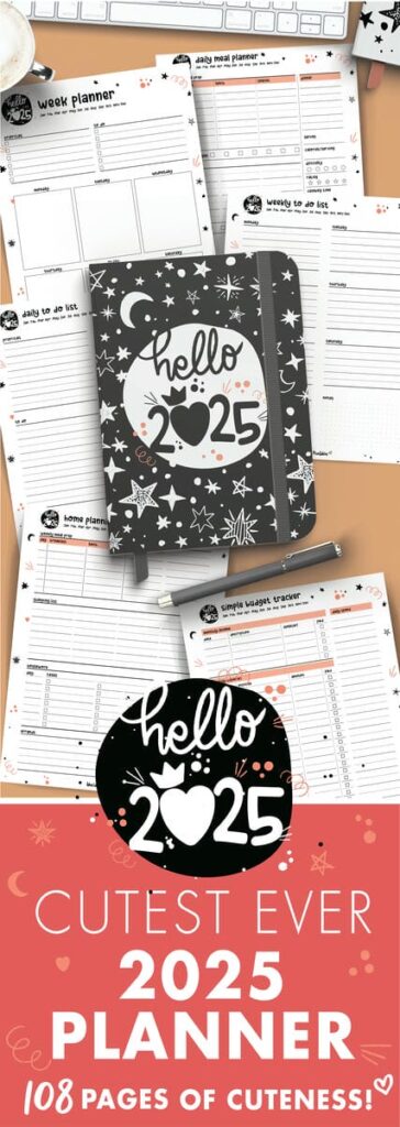 Hello 2025 Planner Cute Planner for 2025