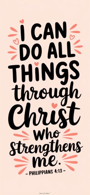I can do all things through Christ who strengthens me Girly Christian wallpapers