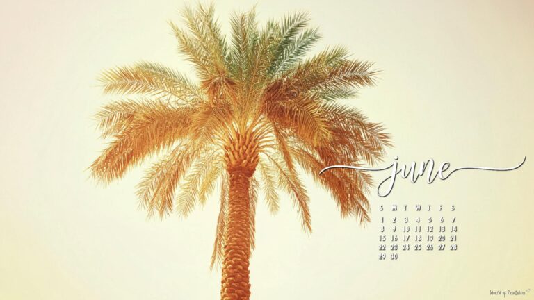 Free June 2025 Calendar Wallpaper