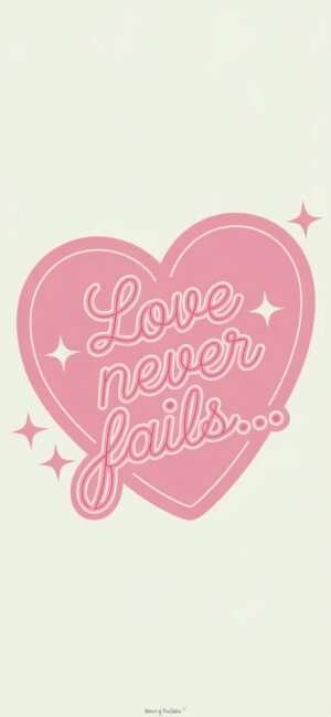 Love Never Fails Faith Quote Background Wallpaper