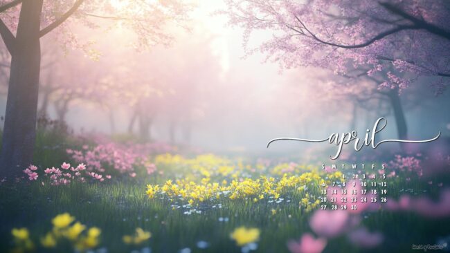April Calendar Wallpaper | 125+ Best Desktop & Phone April Backgrounds