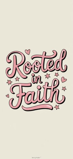 Rooted in Faith Bible Verse Wallpaper