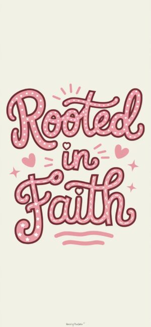 Rooted in Faith Girly Faith Bible Verse Wallpaper