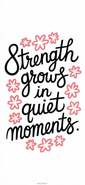 Strength Grows in Quiet Moments Uplifting Bible wallpapers