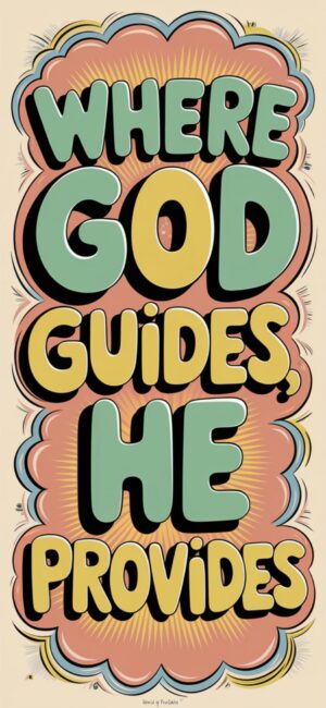 Where God Guides, He Provides Motivational Bible backgrounds