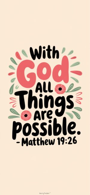 With God All Things are Possible Faith wallpaper quotes