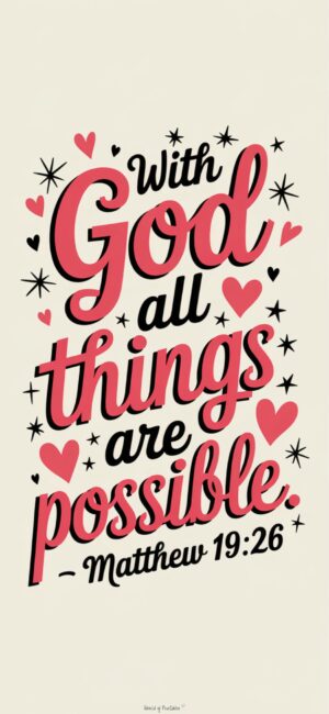 With God all Things are Possible Motivational Christian backgrounds