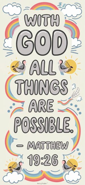With God all things are possible Wallpaper
