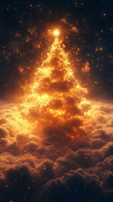 Christmas Tree Clouds Live Wallpapers