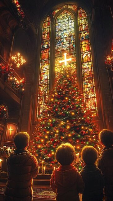Church Scene Christmas Live Wallpapers