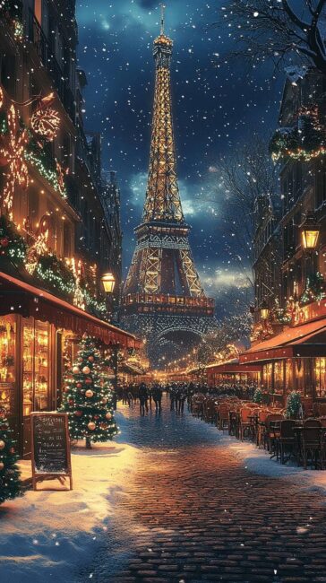 Eiffel Tower Christmas Live Wallpapers