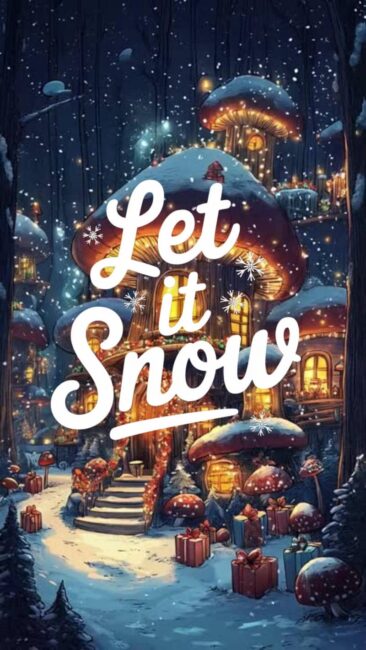 Let it Snow Cute Village Christmas Live Wallpapers