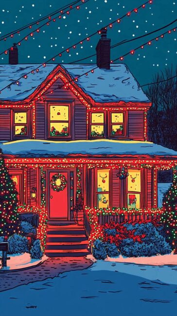 Lofi House Christmas Live Wallpapers