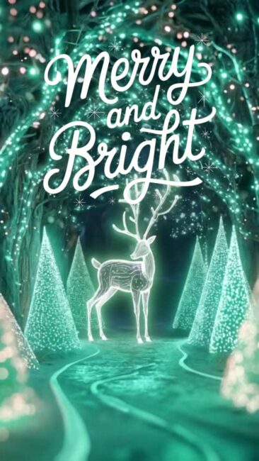 Merry and Bright Deer Christmas Live Wallpapers