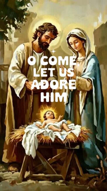 O Come Let Us Adore Him Christmas Live Wallpapers