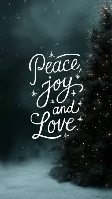 Peace, Joy, and Love Aesthetic Christmas Live Wallpapers