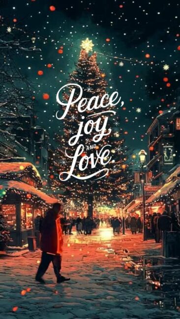 Peace, Joy and Love Christmas Scene Live Wallpapers